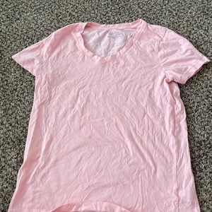 women’s time and thru pink tee